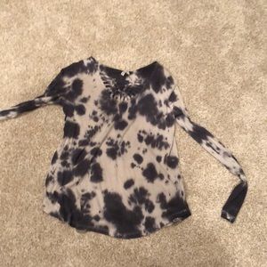 Tie dye crossed long sleeve